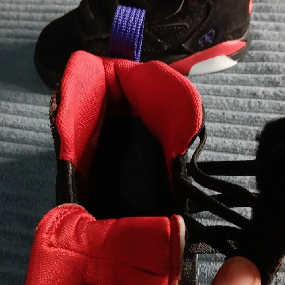 Nike Air Jordan 6 Retro TD DZ5576-006 Size 4C Black Bright Crimson Game Royal
